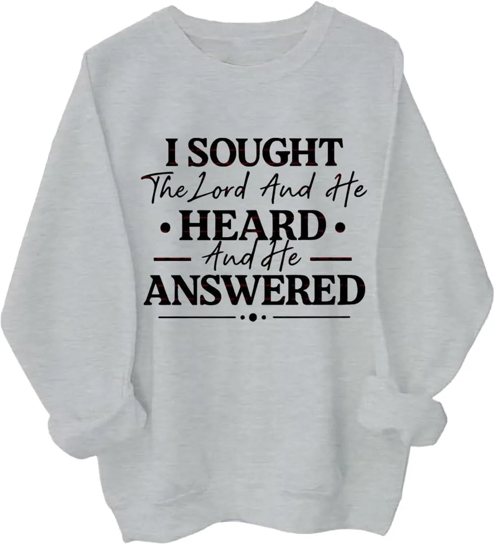 

Толстовка с цитатой о христианской вере "I Sought The Lord And He Heard And He Answered" LNDOCAI