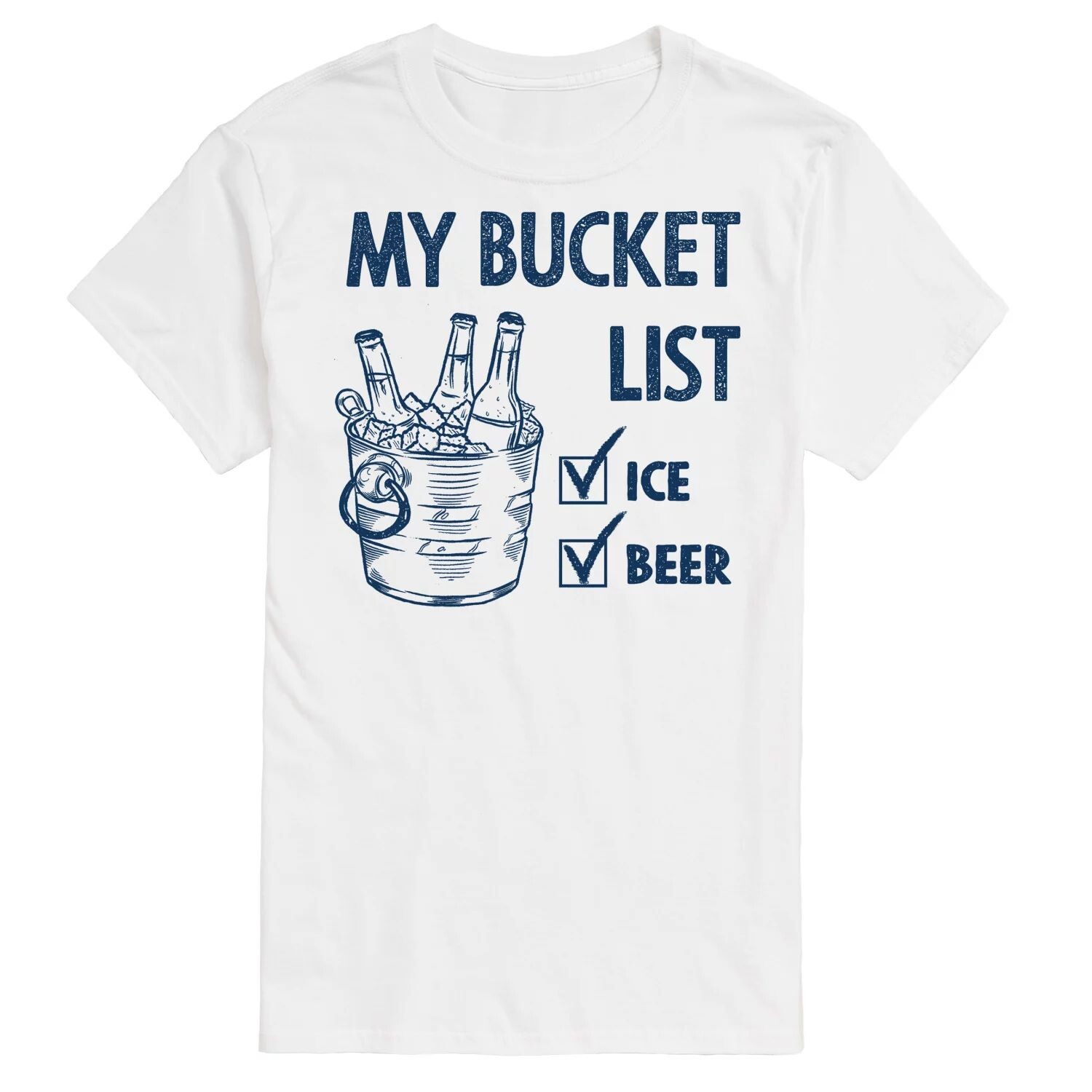 

Футболка Big & Tall с рисунком "Bucket List" Licensed Character, белый