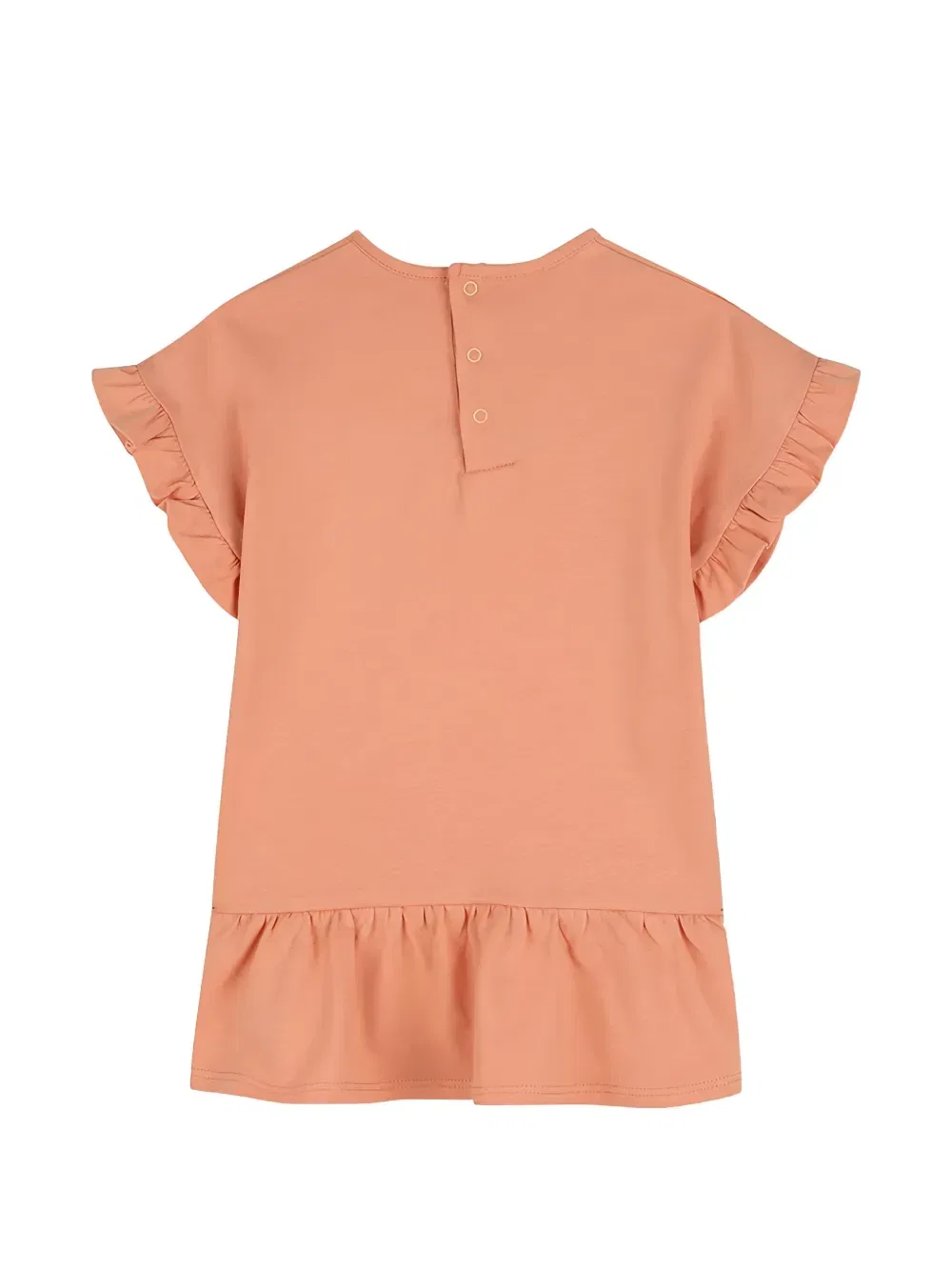 Платье с логотипом и оборками Chloé Kids, оранжевый — фото 2