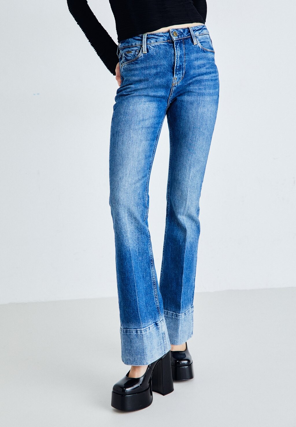 

Джинсы-клеш Skinny Fit Fade Pepe Jeans, цвет dark-blue denim