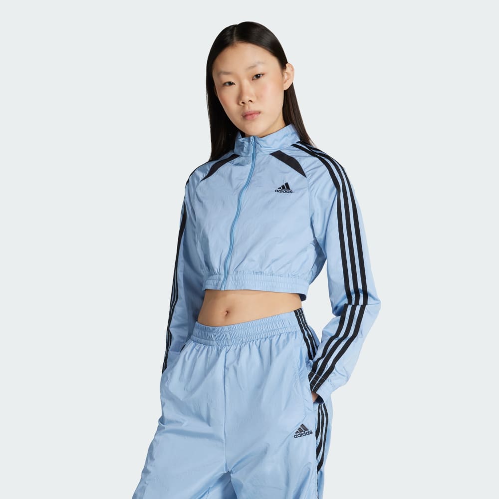 

Спортивный костюм Adidas Teamgeist Adicolor Cropped Track Top, цвет Ash Blue