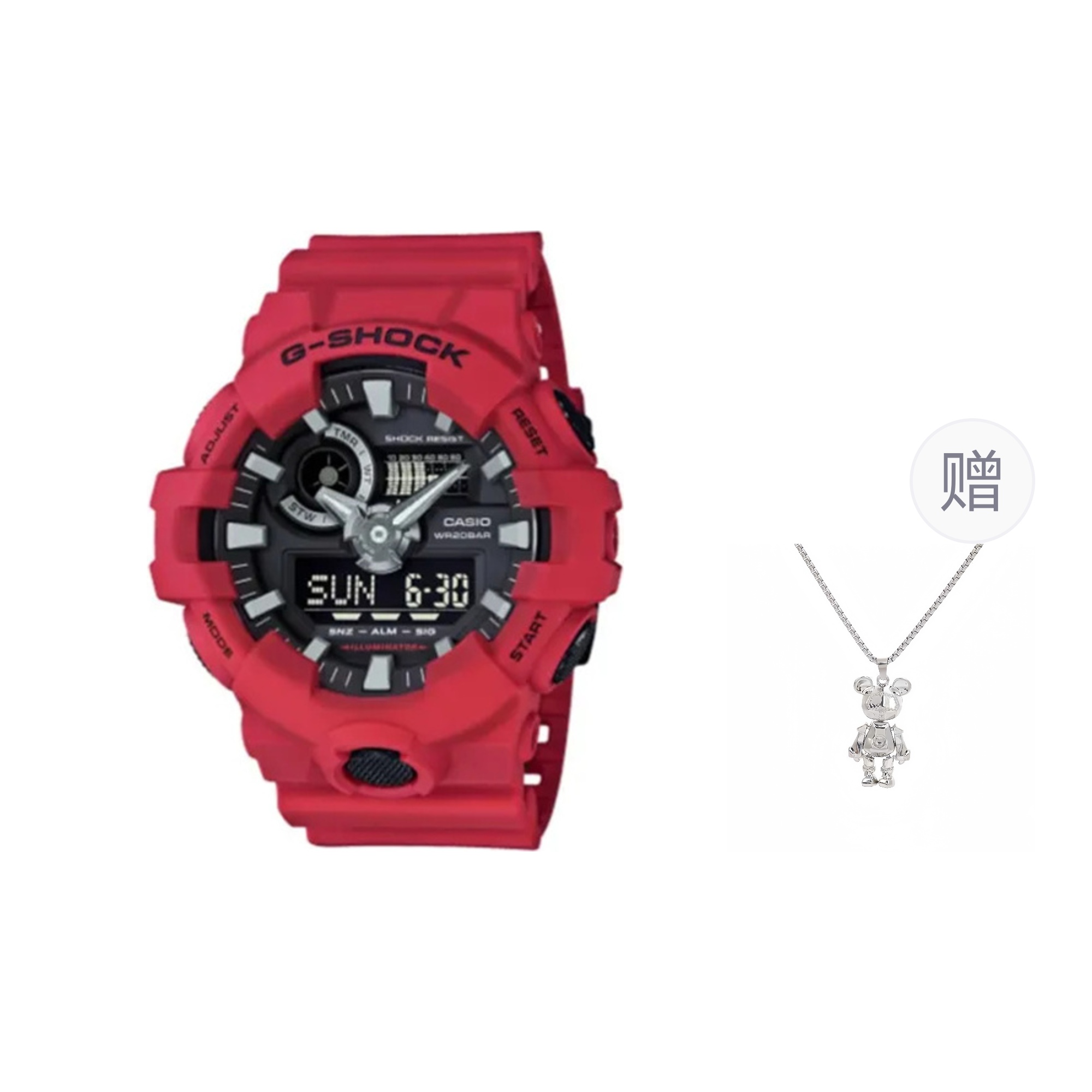 

G-SHOCK Часы G SHOCK Battle Theme Collection Quartz Movement Resin Strap Watch Unisex Black Dial, Red Watch Dial