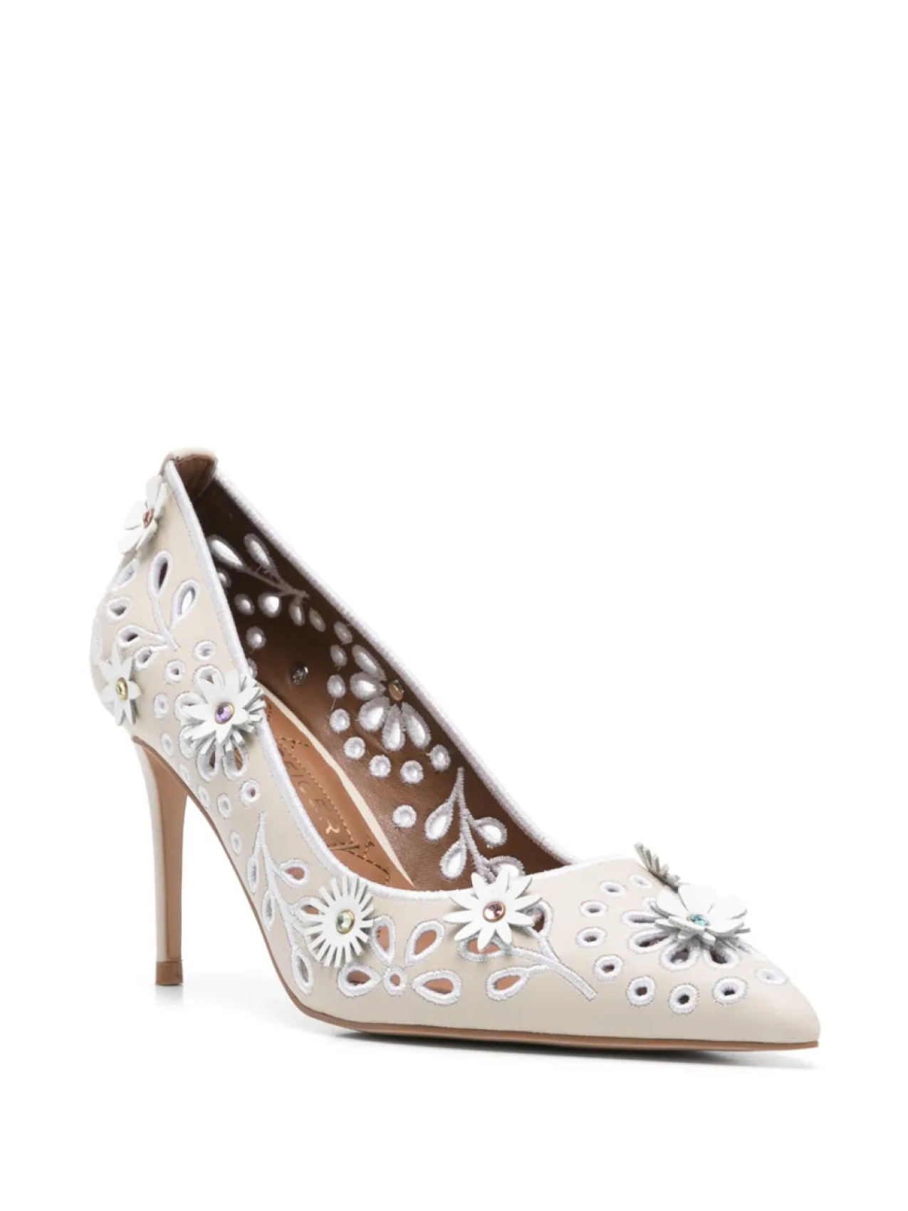Туфли-лодочки Flower Belgravia 90 мм Kurt Geiger London, нейтральный — фото 2