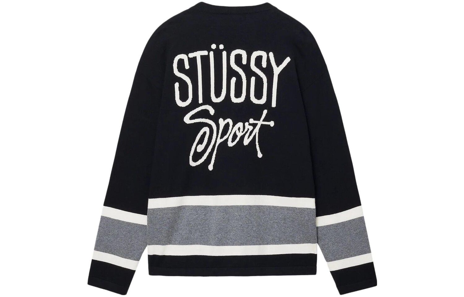 Хлопковый джемпер Stüssy Hockey в полоску Stussy, цвет Natural — фото 2
