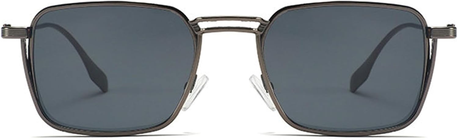 

Солнцезащитные очки Willochra в винтажной металлической оправе квадратной формы для мужчин и женщин в стиле панк, защита от УФ-излучения UV400, темно-зеленые, для путешествий и вождения, C3