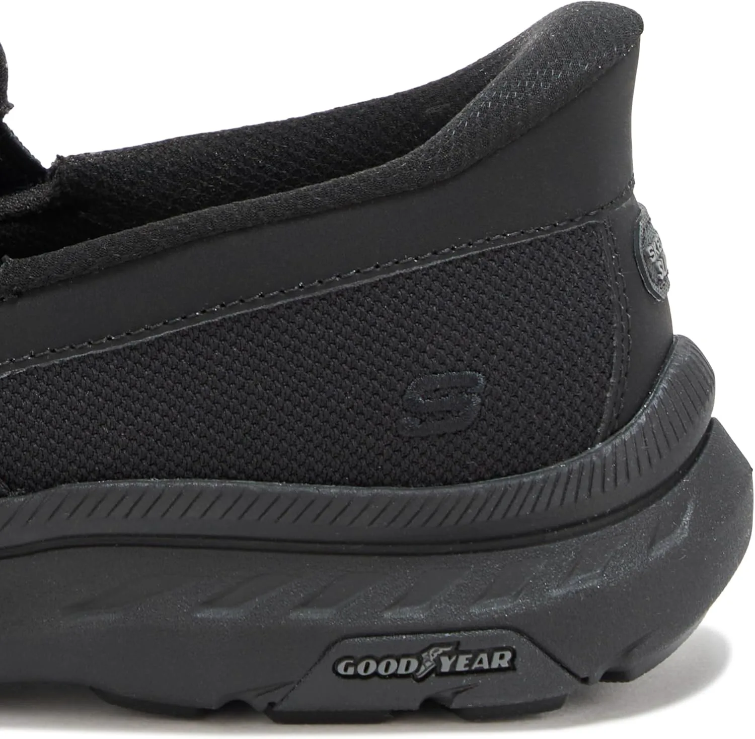 Мужские лоферы Skechers USA Pollard - Wilfred Dual Gore Moc Toe Slip-Ins, черный — фото 4