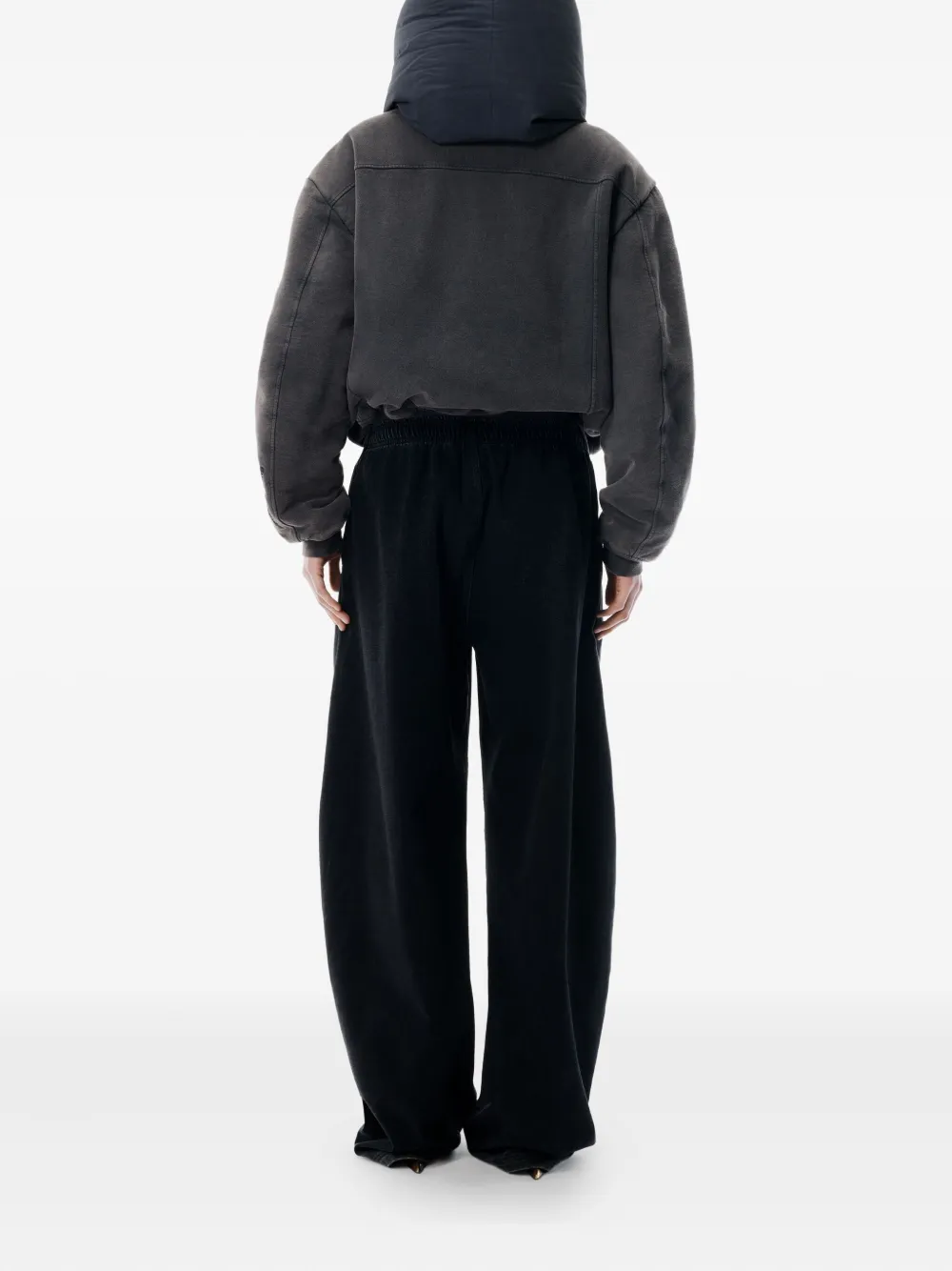 Треники с эластичным поясом и кулиской Alexander Wang, черный — фото 3