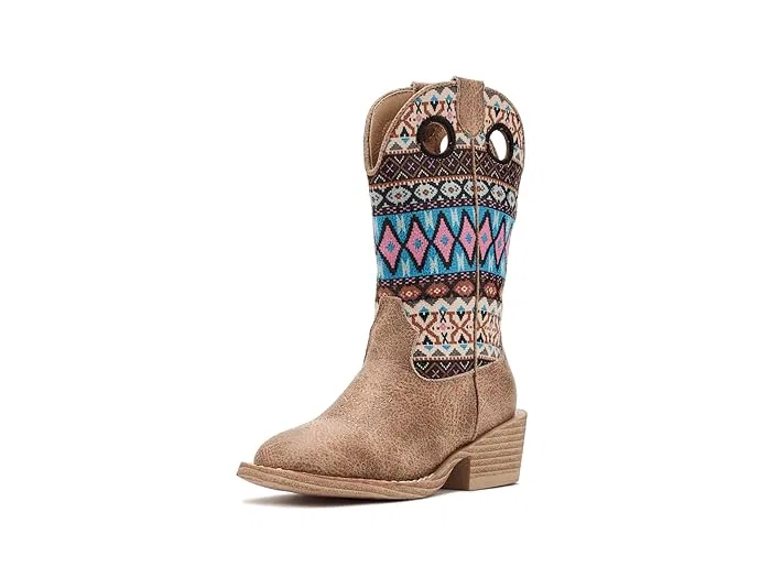 Ботинки казачьи Willow Aztec Roper Kids, Tan Faux Leather Vamp