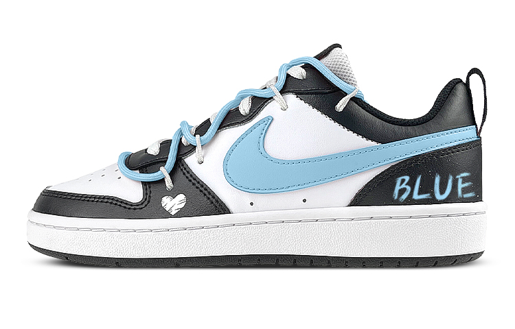 

Кроссовки Nike Court Borough Series Skateboard Shoes Women's Low-Top White Black Blue