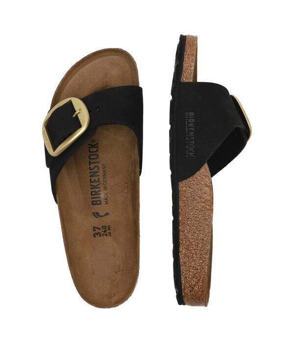 Шлепанцы женские Birkenstock с большой пряжкой, черный — фото 4