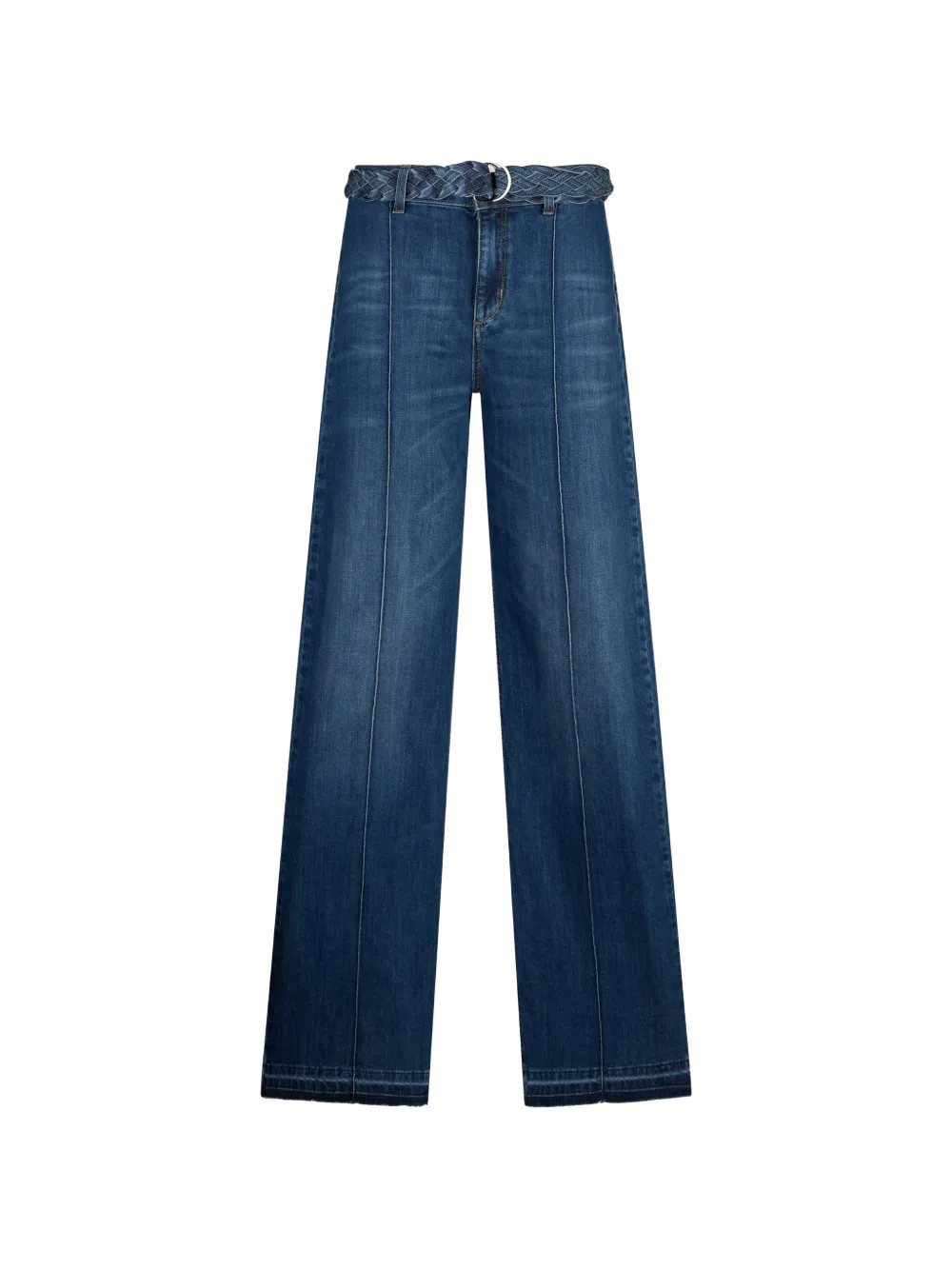 

Джинсы-клеш с плетеным поясом Liu Jo, синий