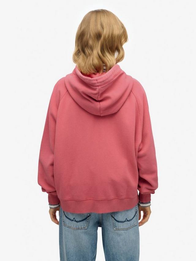 Элегантный худи Essential Logo Oversized из чистого органического хлопка Superdry, Holly Berry Red — фото 2