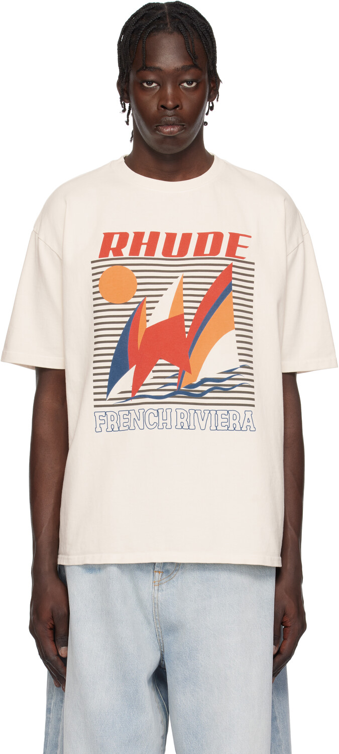 

Футболка с постером Off-White Rhude, Vtg white