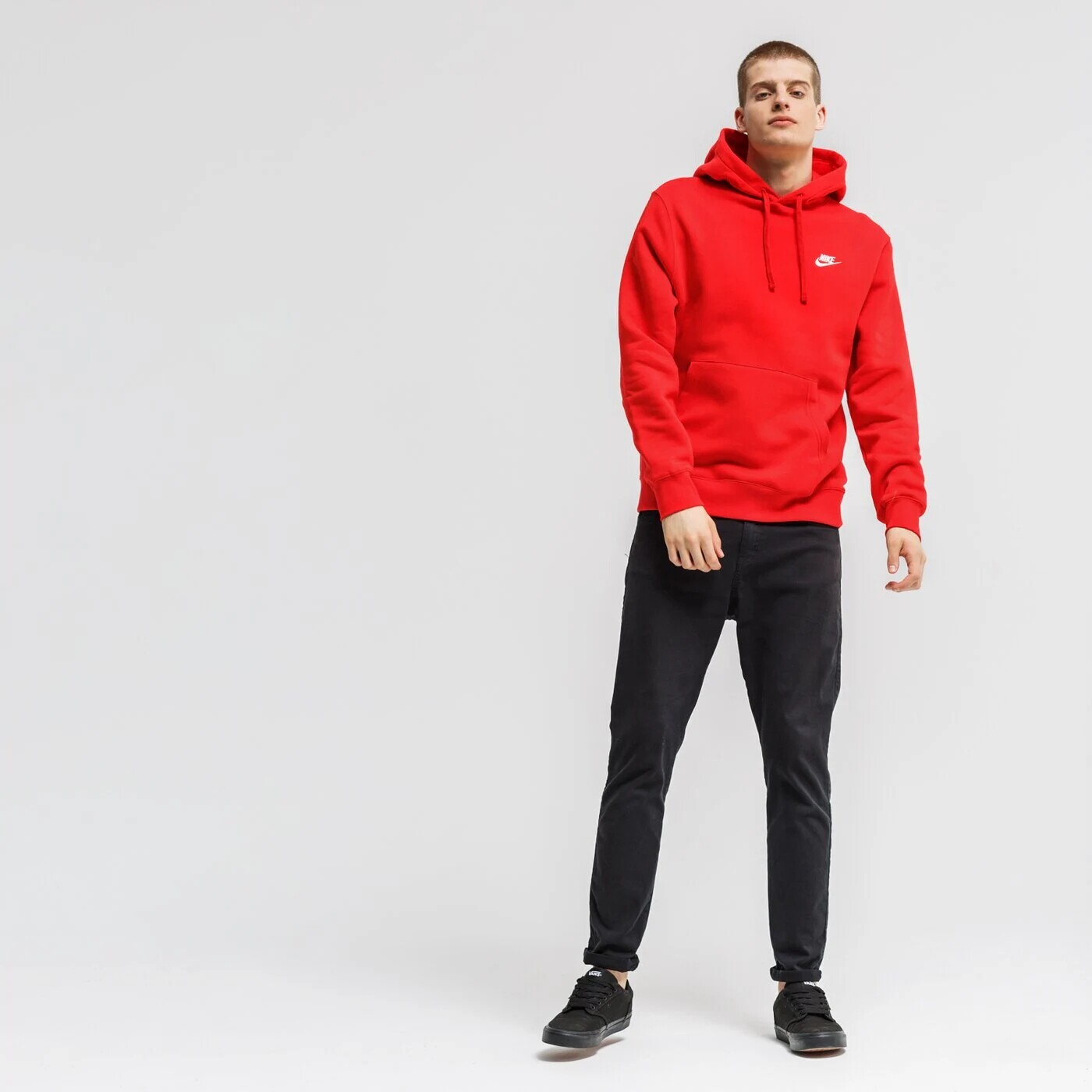 Худи флисовая Nike SportWear Club, красный — фото 4