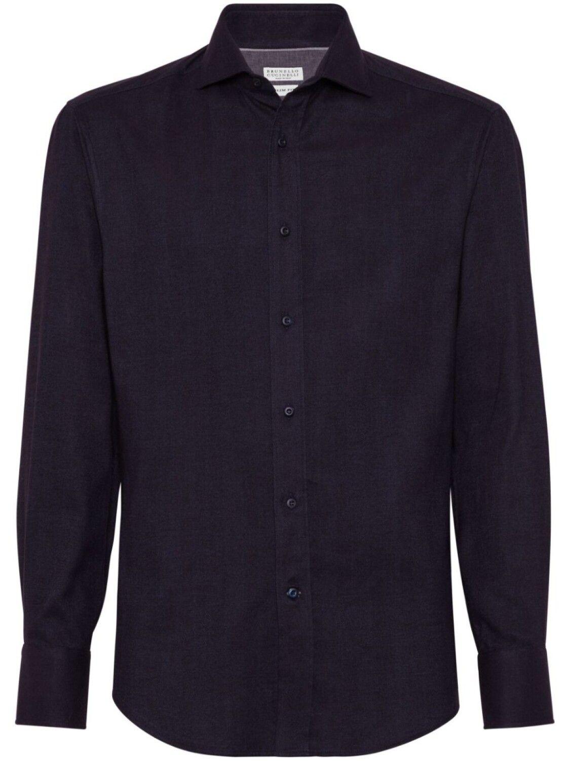 

Brunello Cucinelli рубашка из смесового хлопка, синий