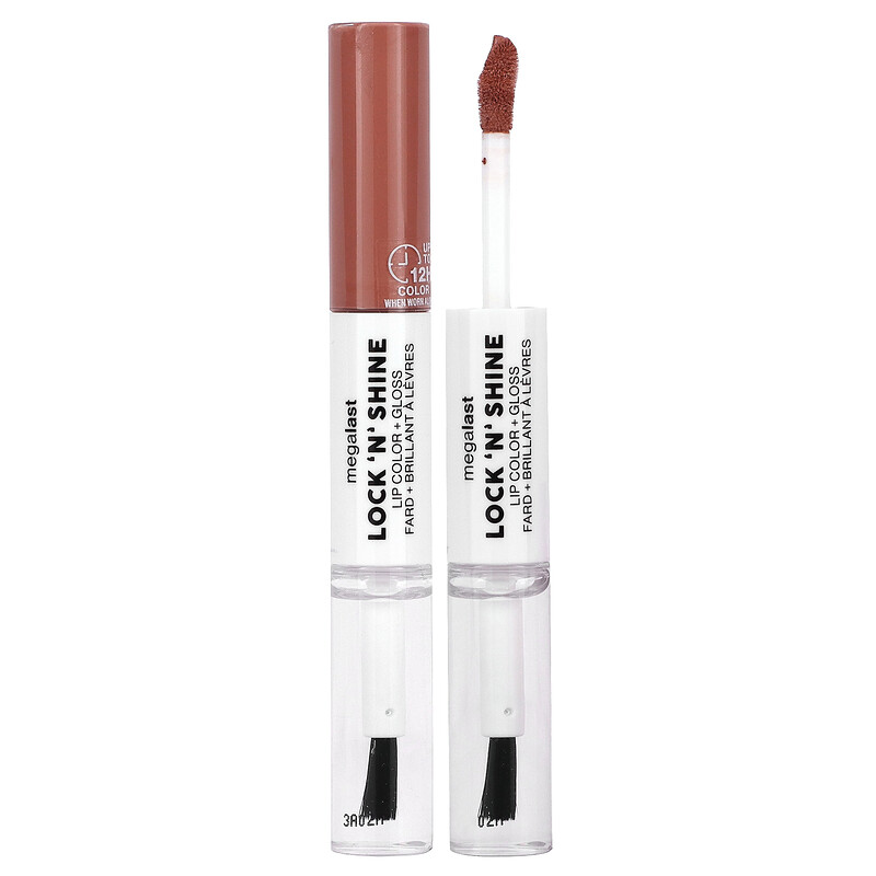 

wet n wild, Megalast, Lock 'N' Shine, краска для губ и блеск, лепестки лотоса, 4 мл (0,13 жидк. унц.)