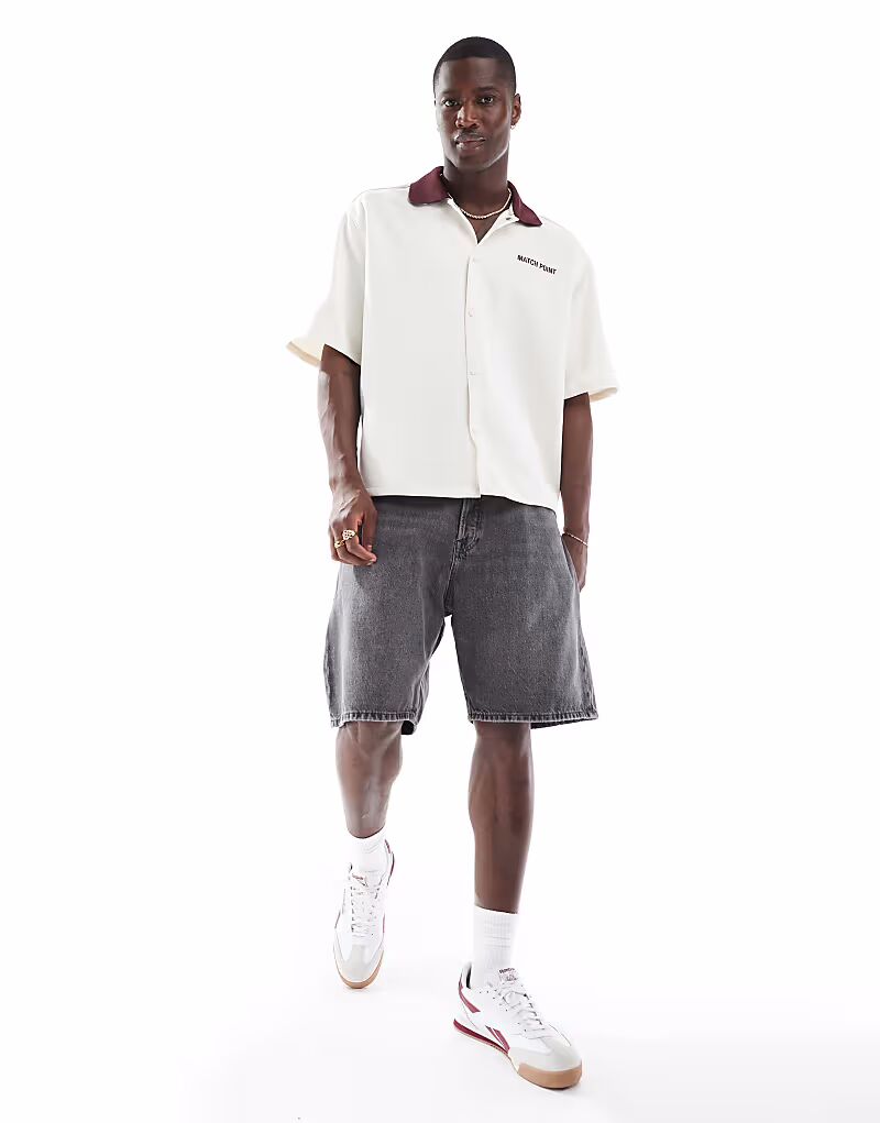 

Jack & Jones tony свободные джинсовые шорты черного цвета