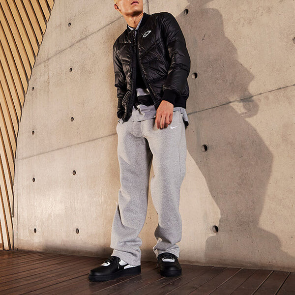 Спортивные штаны Nike AS Nike Club OH Pant-Swoosh-NF Breathable knitting Plus Fleece Trousers Grey Gray, серый — фото 3