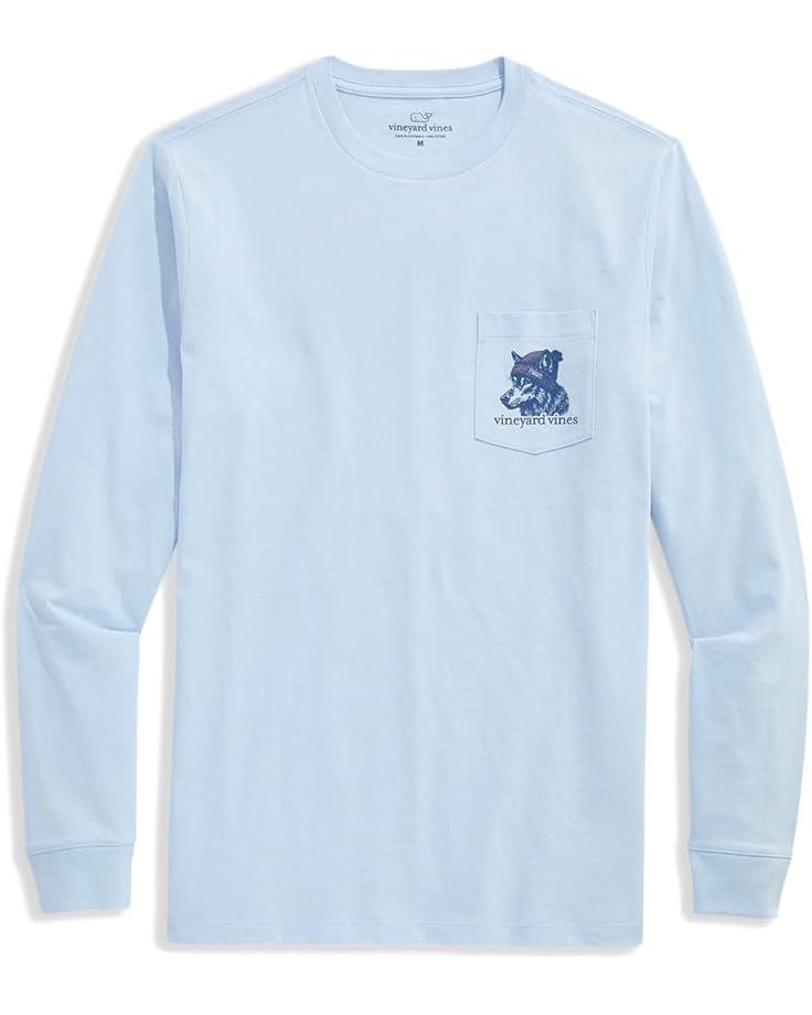 

Мужская футболка с длинным рукавом и карманом Vineyard Vines Husky Ski Dog, Ice Water, Синий, Мужская футболка с длинным рукавом и карманом Vineyard Vines Husky Ski Dog, Ice Water