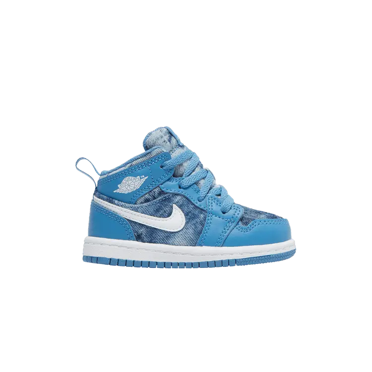 

Кроссовки Air Jordan Air Jordan 1 Mid TD 'Washed Denim', синий