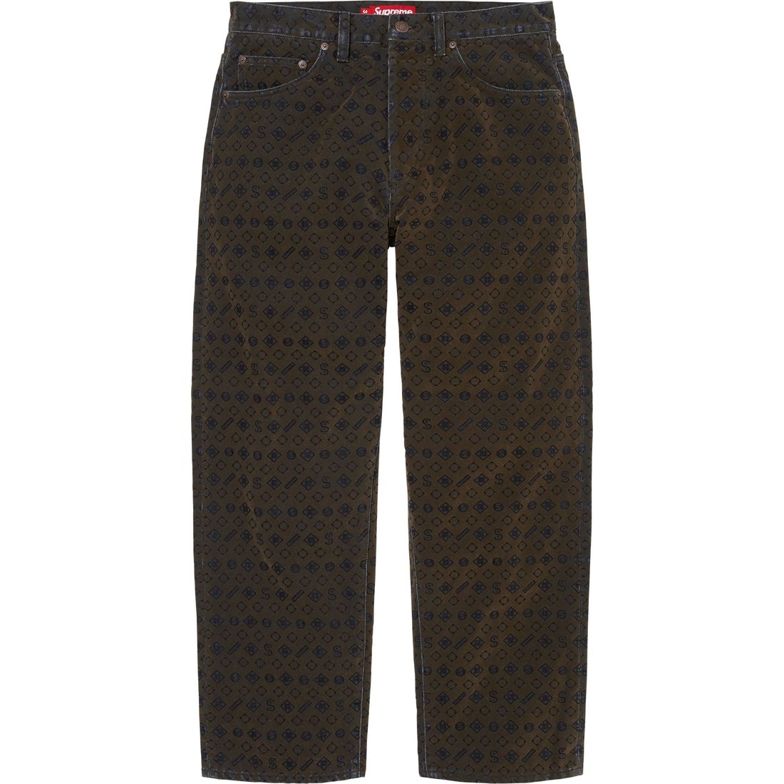 

Ворсистые джинсы свободного кроя Supreme, черные