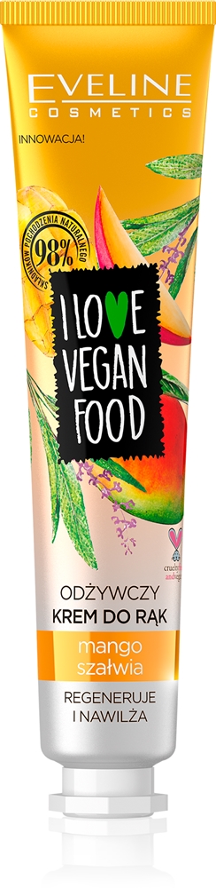 

Питательный крем для рук «Я люблю веганскую еду» Eveline Cosmetics, 50 мл