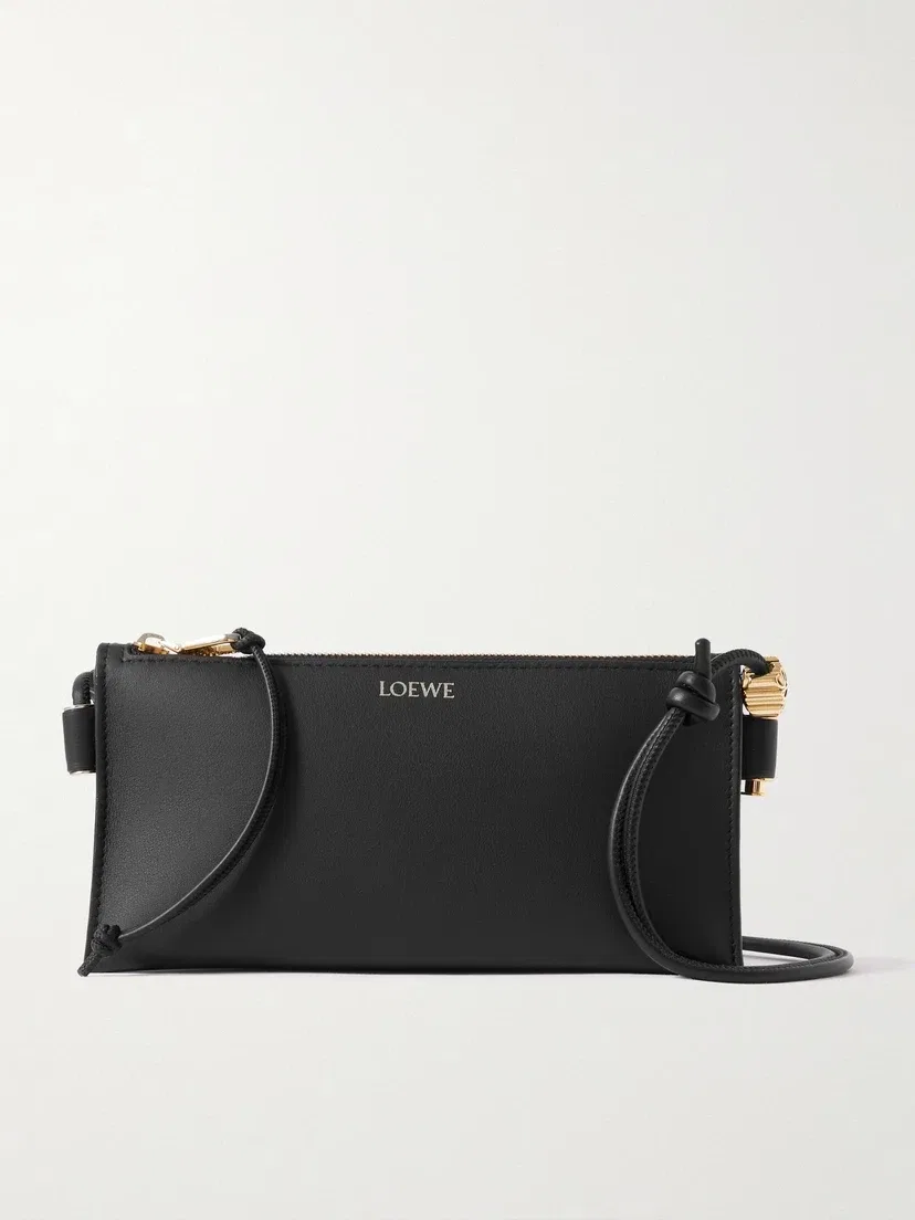 Кожаная сумка через плечо Joya с украшениями LOEWE, черный