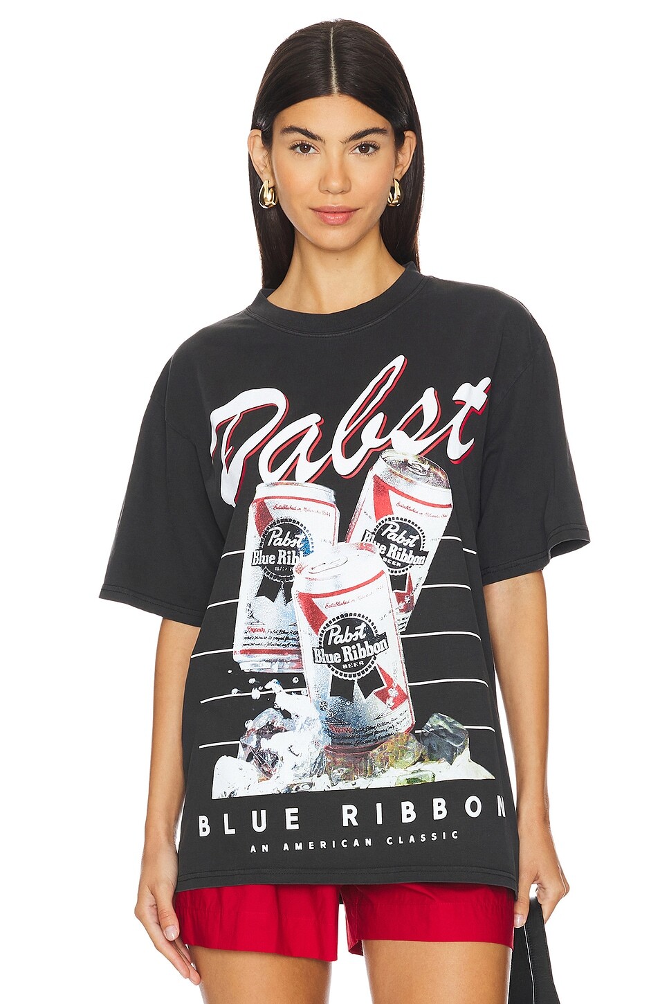 

Футболка свободного кроя pabst с синей лентой Philcos, черный