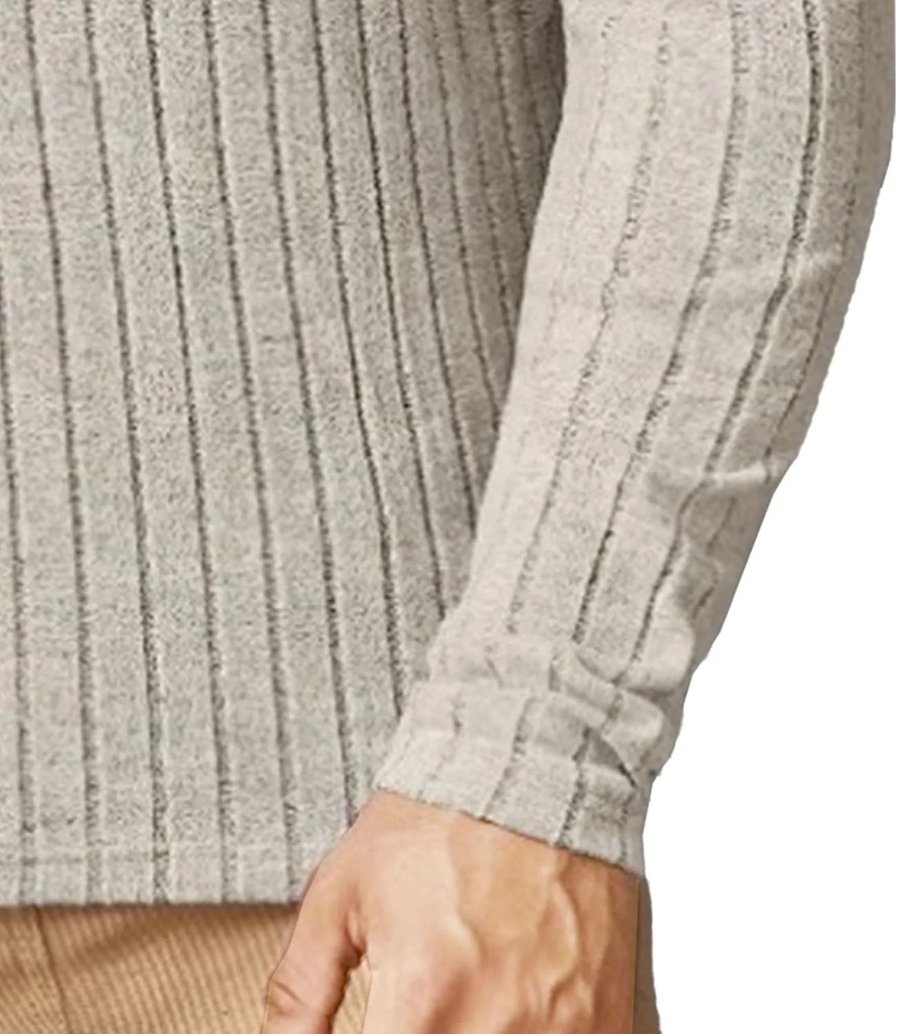 Мужской легкий свитер с длинным рукавом Slim Fit — фото 4