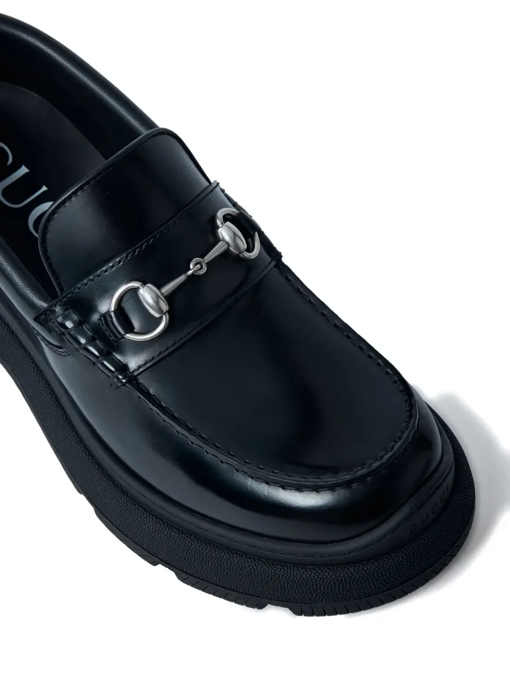 Лоферы с отделкой "лошадиная уздечка" Gucci, черный — фото 3