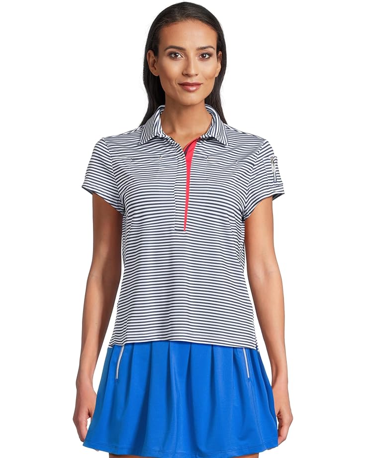 

Топ Jamie Sadock Striped Short Sleeve Top, цвет Moonlit Navy