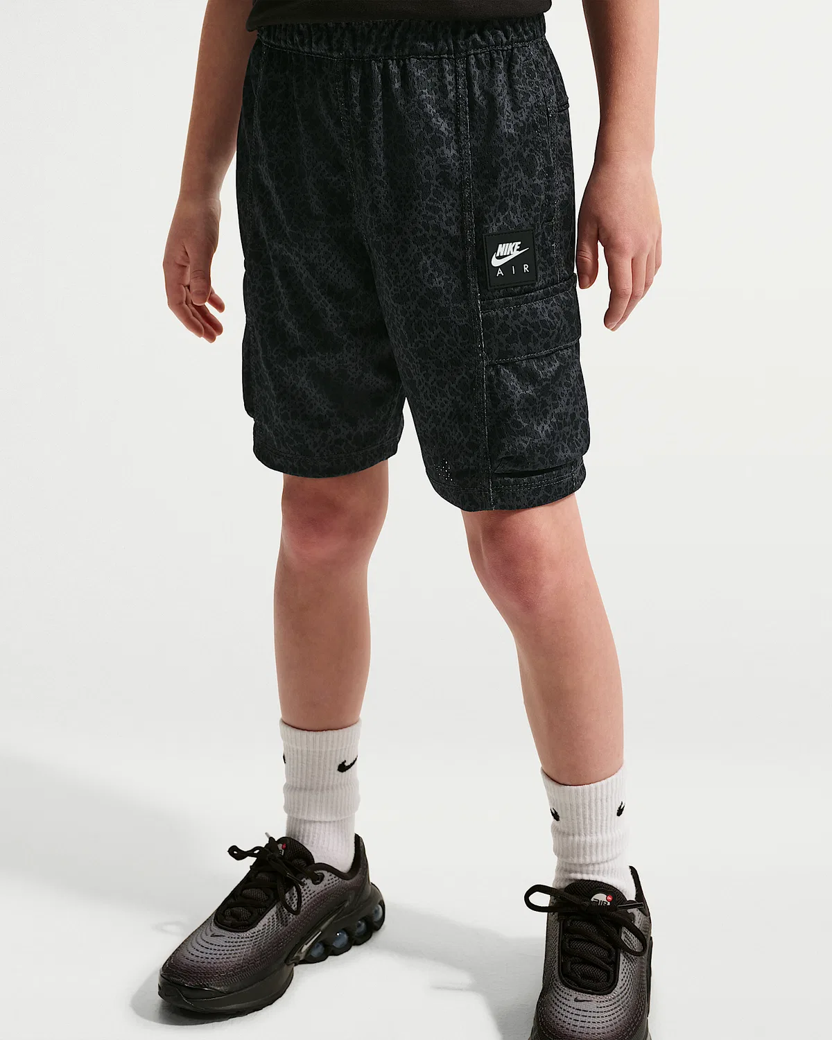 Детский набор Nike Dri-FIT 2-Piece Air Printed Cargo Shorts, Anthracite — фото 4