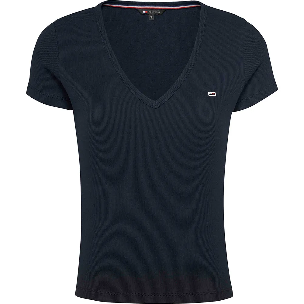 

Футболка с коротким рукавом Tommy Jeans Slim Essential Rib, синий