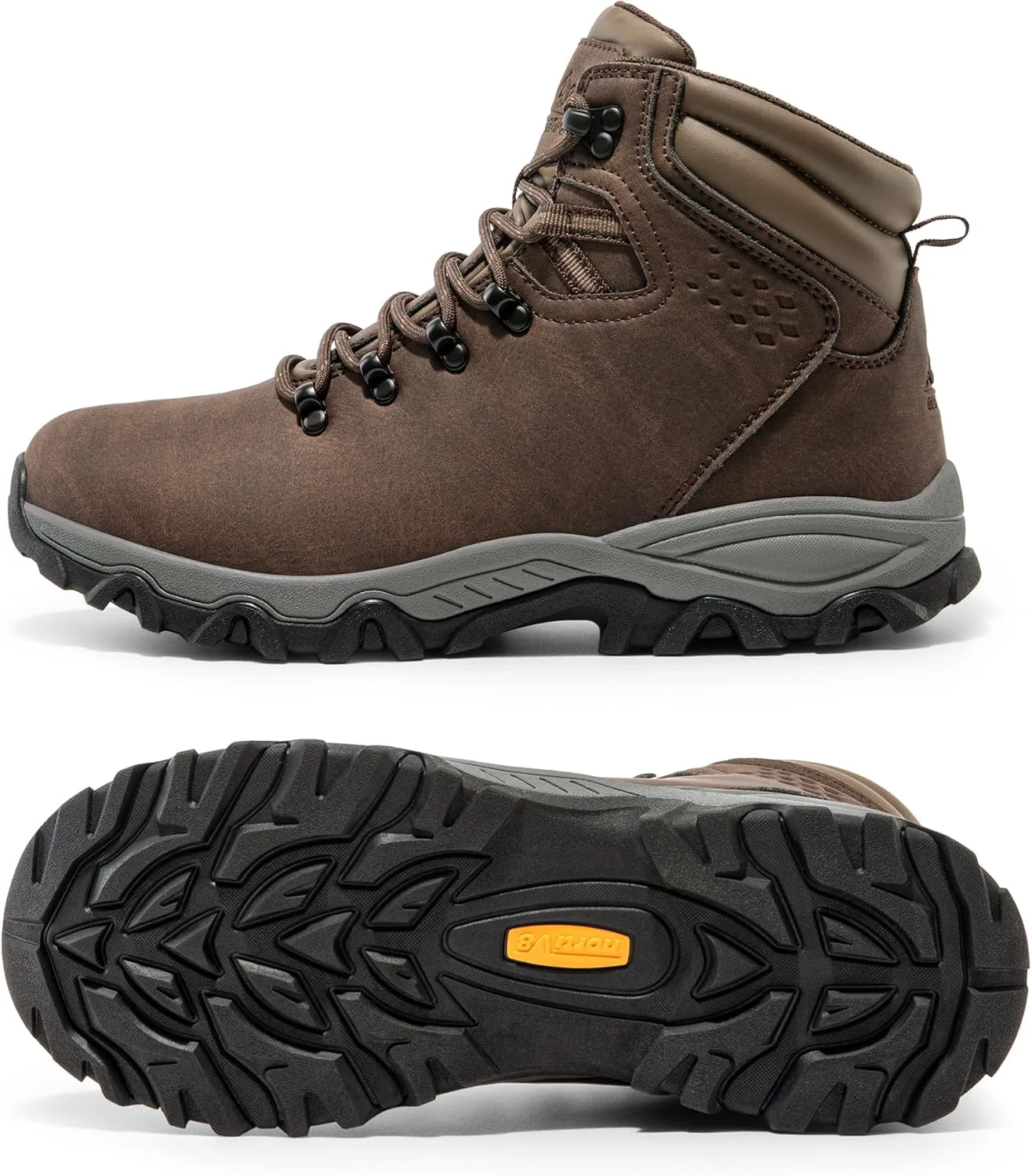 

Мужские зимние походные ботинки NORTIV 8 с утеплителем и водонепроницаемой защитой, темно-коричневый