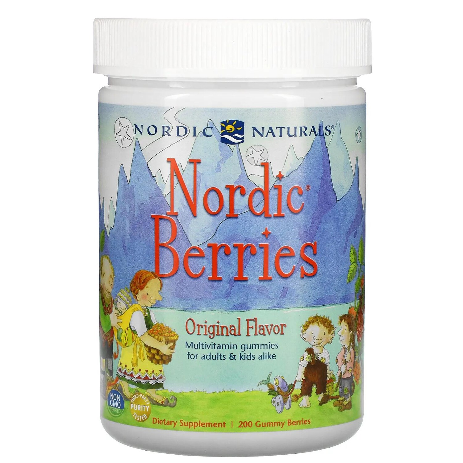 

Nordic Naturals Nordic Berries мультивитаминные жевательные конфеты оригинальный вкус 200 жевательных таблеток в форме ягод