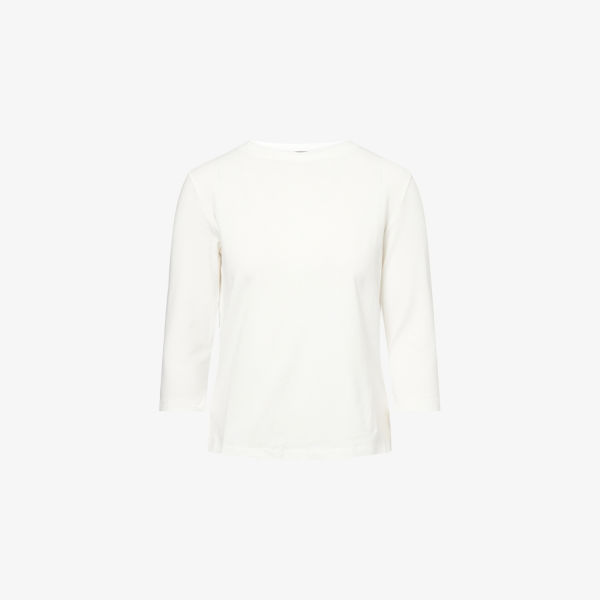 

Топ из стрейч-хлопка с принтом Multia Weekend Max Mara, белый
