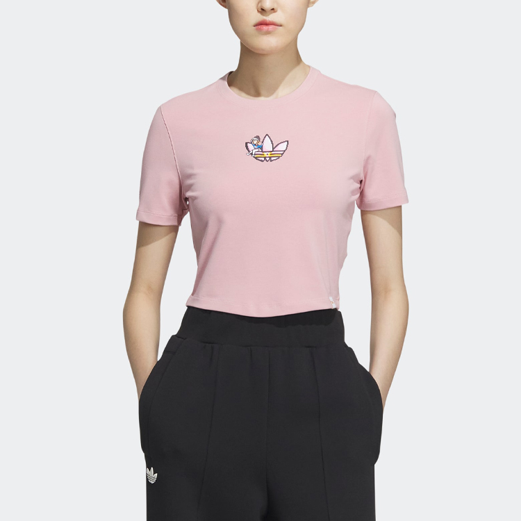 Monkey Kingdom Кроп-топ Women's Miracle Purple Pink Adidas Originals — фото 3