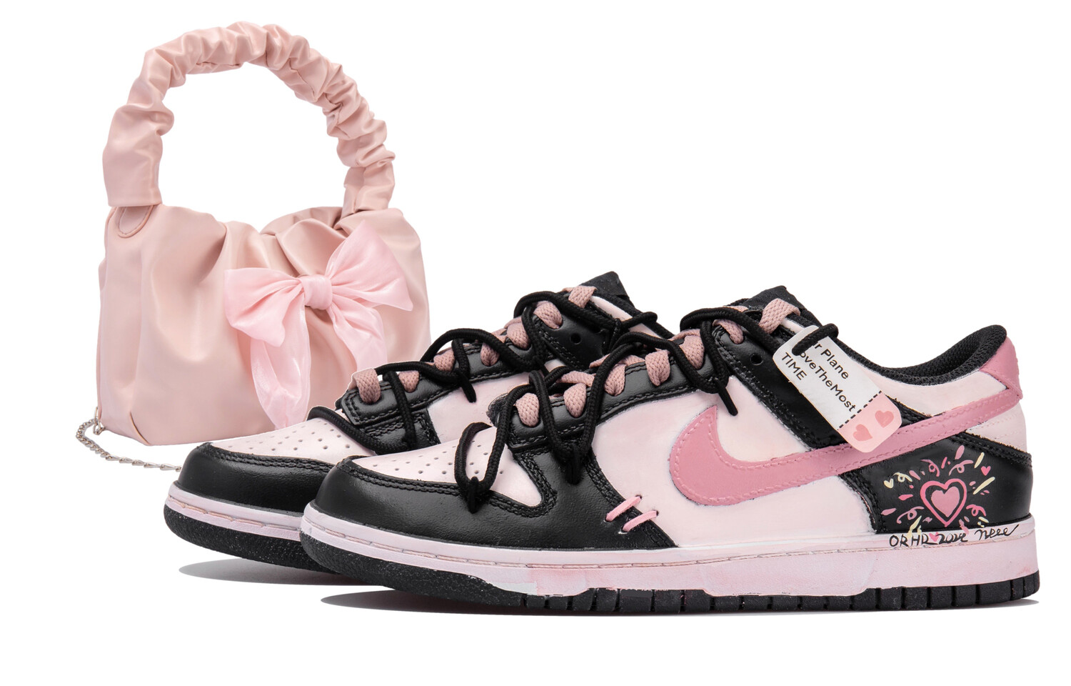 

Женские кроссовки для скейтбординга Nike Dunk, Black/Pink