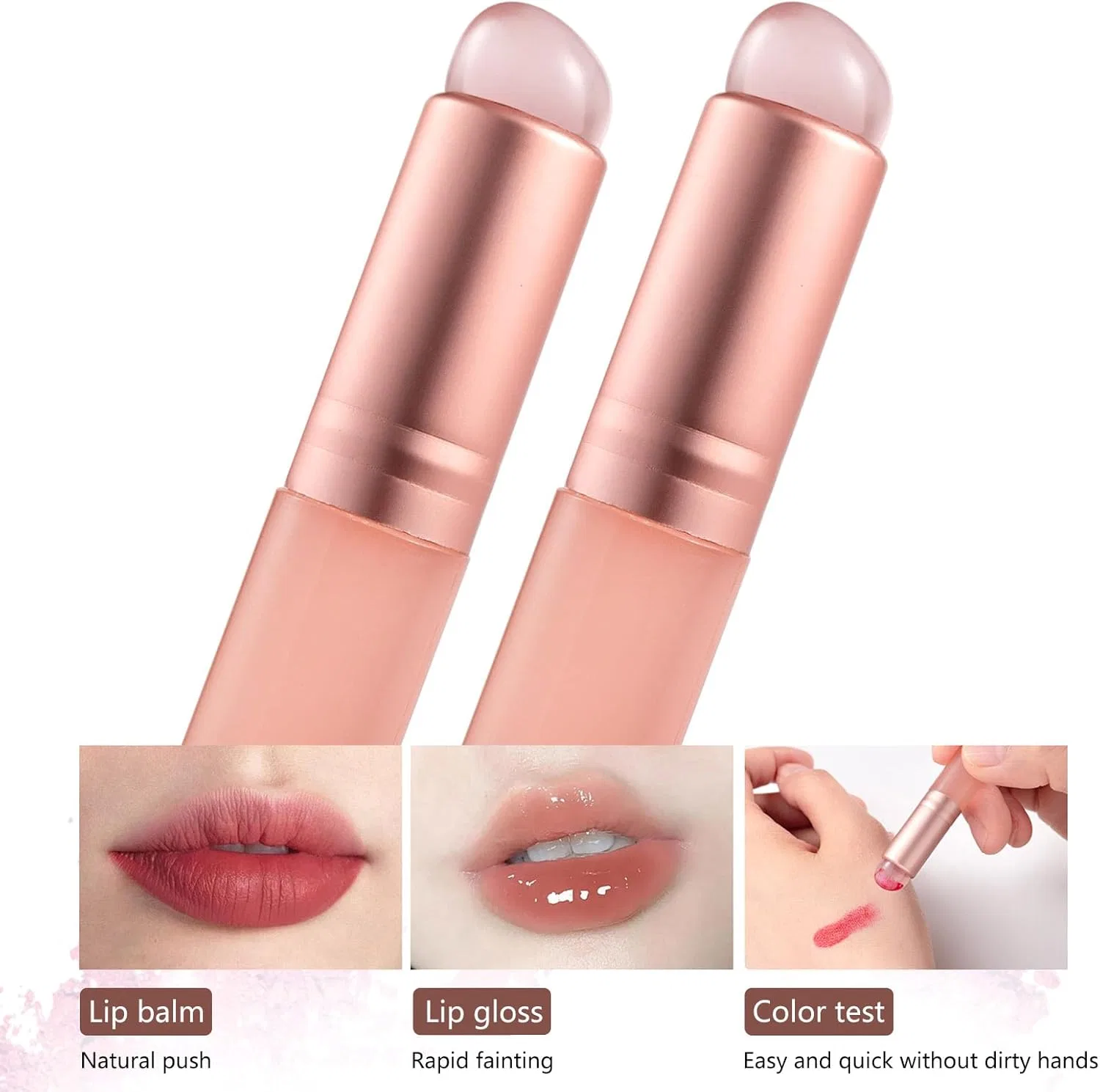 Кисть для губ Silicone Lip Brush Ywmsfl прозрачный черный — фото 4