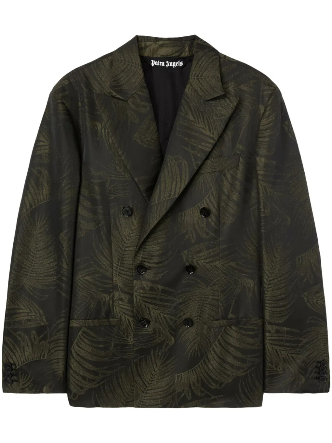 

Palm Angels жаккардовый блейзер с узором Palms, зеленый