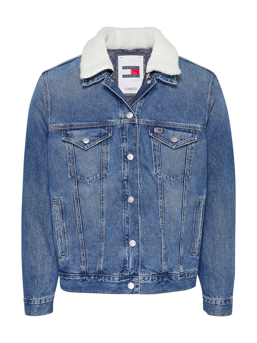 

Межсезонная куртка Tommy Jeans Ryan Sherpa, синий деним