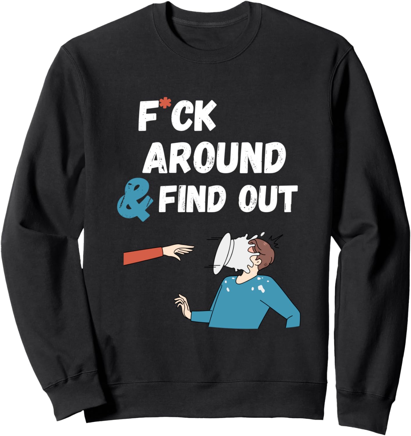 

Поиграйся и узнай! Винтажная толстовка с забавным мультяшным рисунком, черная Vixxa Fck Around And Find Out