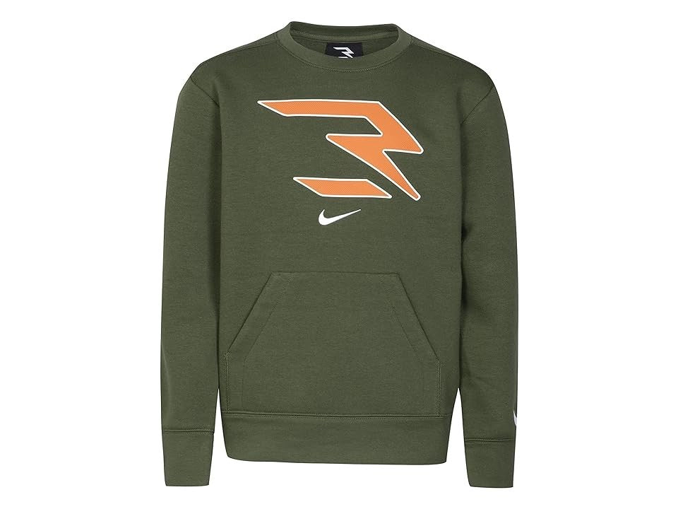 

Детская толстовка Nike 3BRAND Icons, зеленая, из хлопкового флиса, с карманом-кенгуру, GBO157