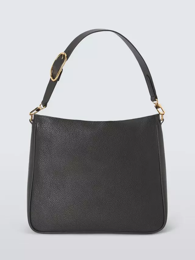 

Сумка John Lewis Large Buckle Leather Hobo, черный