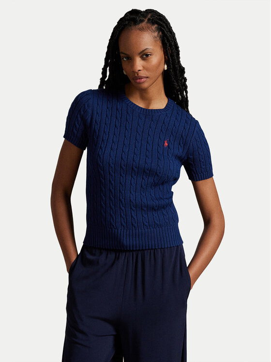 

Облегающий свитер 211965761001 Polo Ralph Lauren, синий