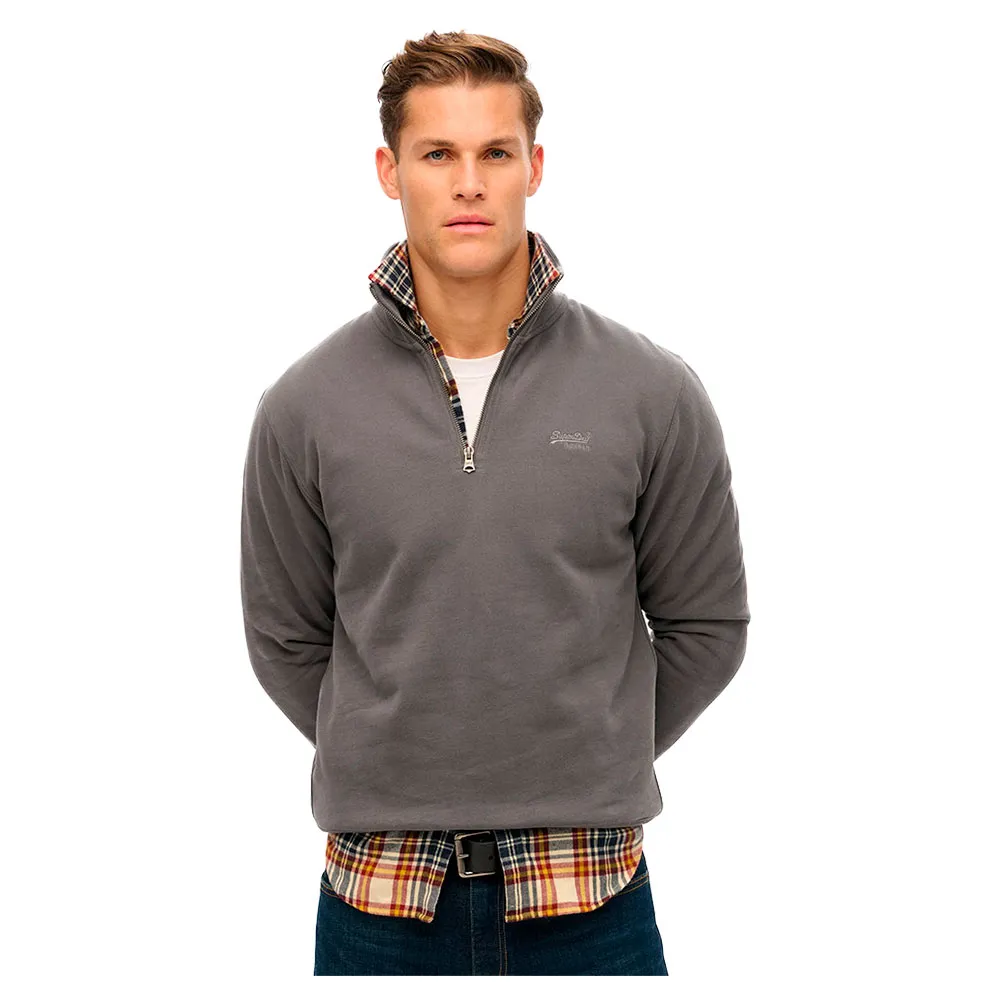 

Толстовка Superdry Essential Logo Henley, серый