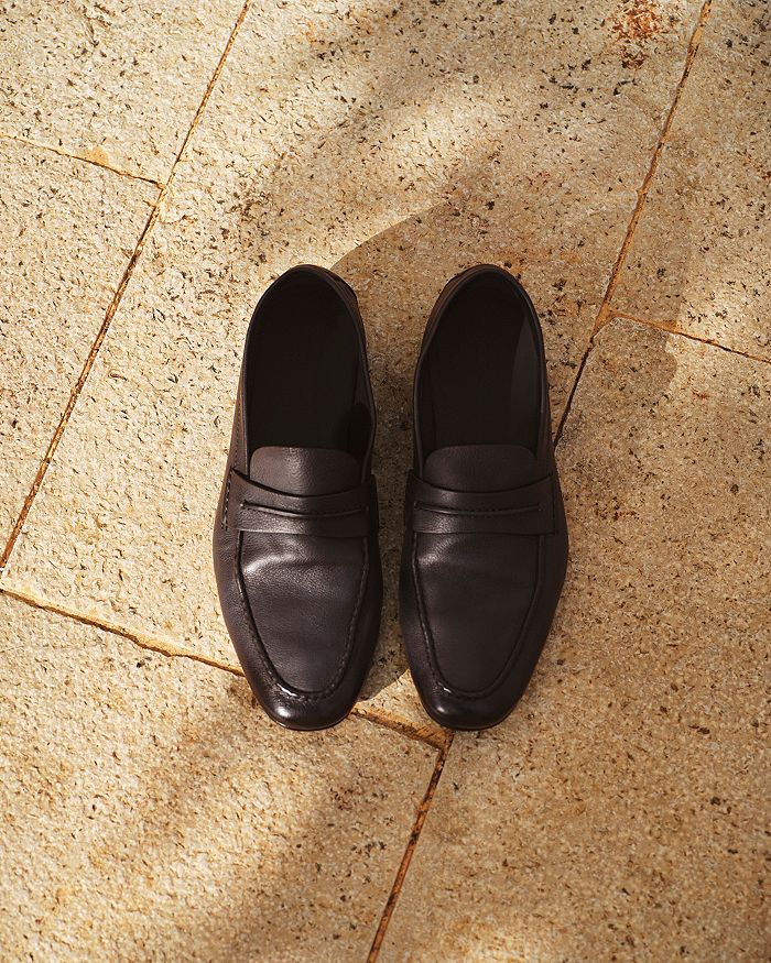 Мокасины из натуральной зернистой кожи ZEGNA, коричневый — фото 4