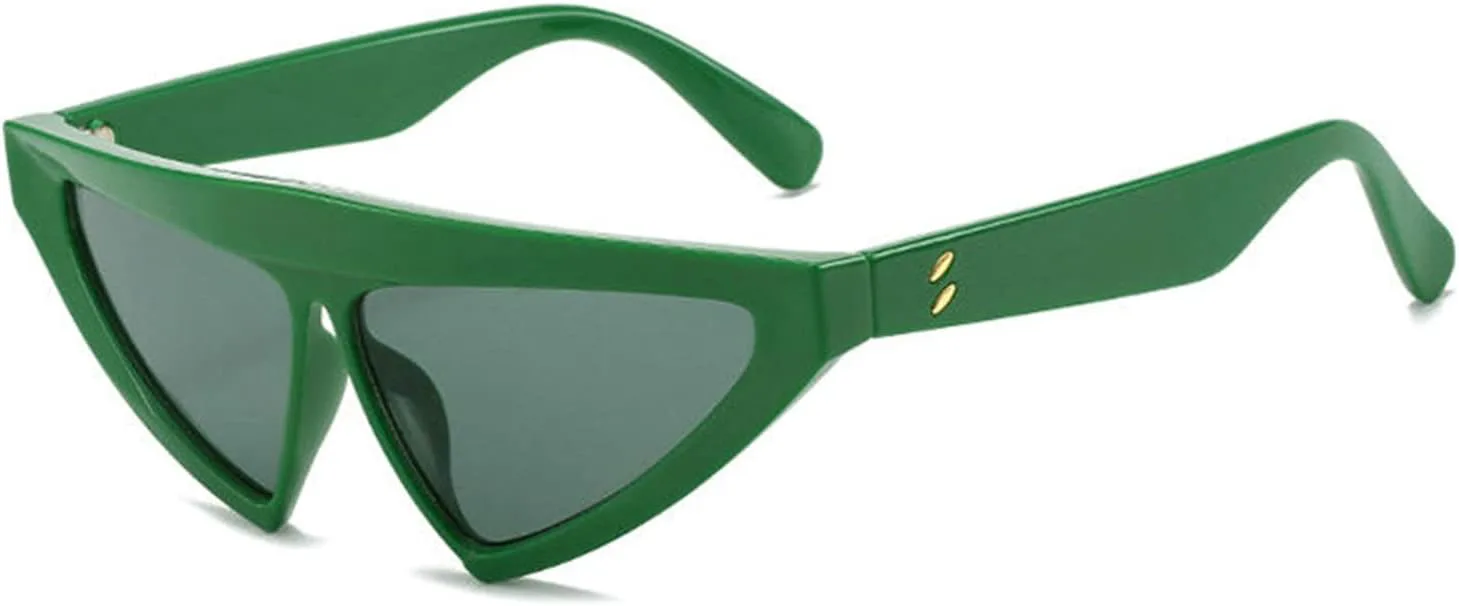 

Солнцезащитные очки Willochra в винтажном стиле «кошачий глаз» для женщин, дизайнерские, розовые, с защитой от УФ-излучения UV400, для мужчин, с заклепками, Green