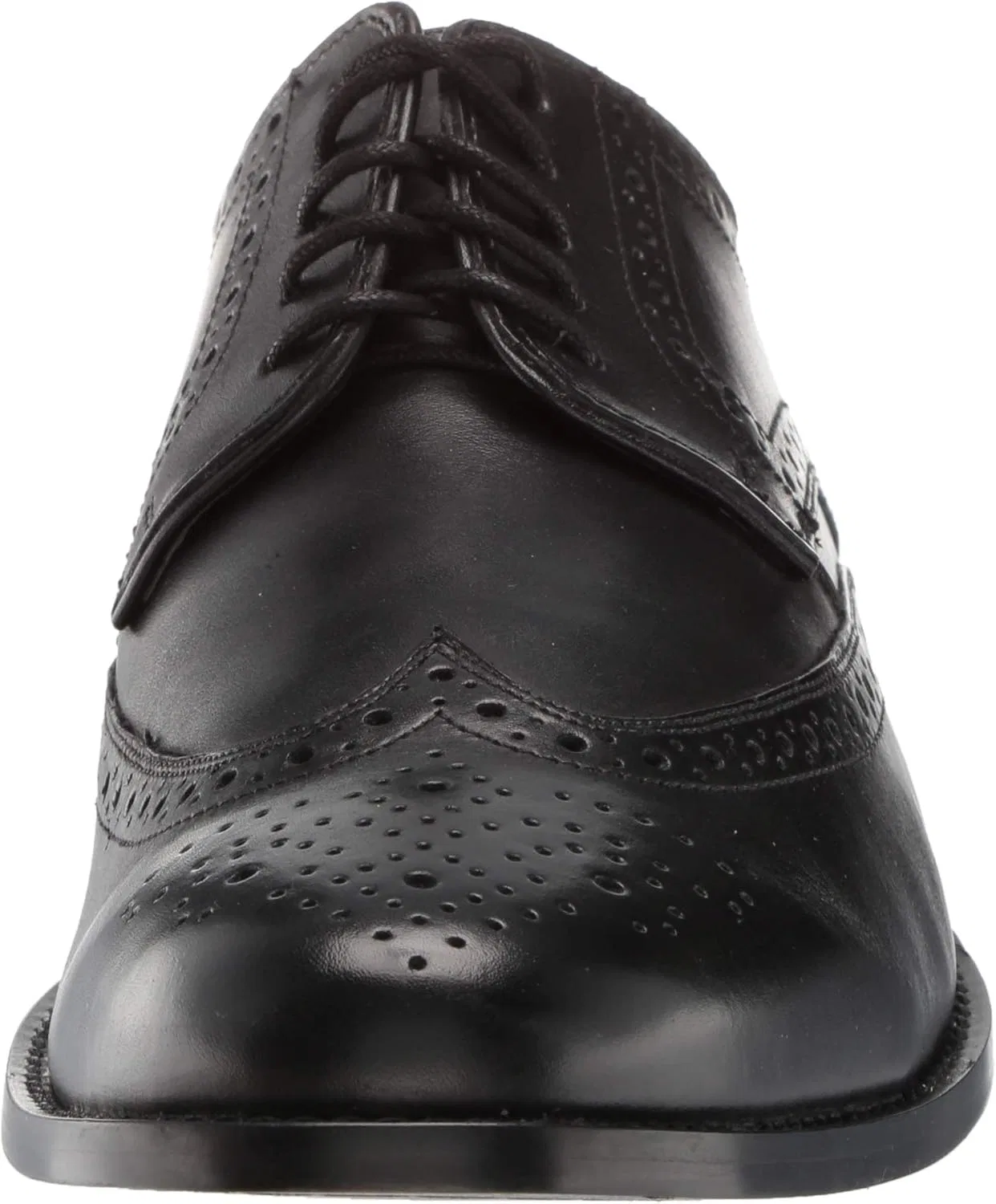 Мужские туфли Nunn Bush Nelson Wing Tip Oxford Dress Casual LaceUp, Black — фото 2