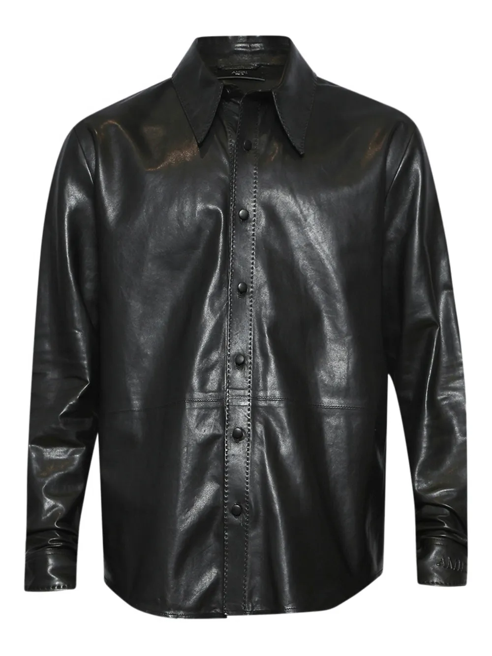 

Кожаная куртка на пуговицах AMIRI, черный